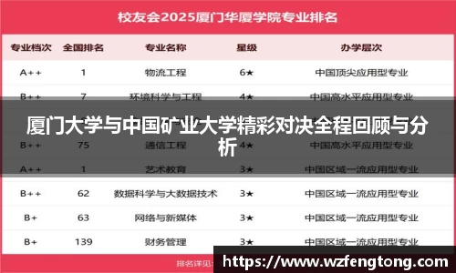 厦门大学与中国矿业大学精彩对决全程回顾与分析