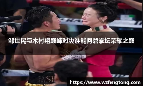 邹世民与木村翔巅峰对决谁能问鼎拳坛荣耀之巅